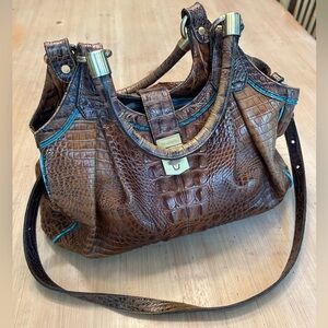 Well Loved Brown Brahmin Bag
